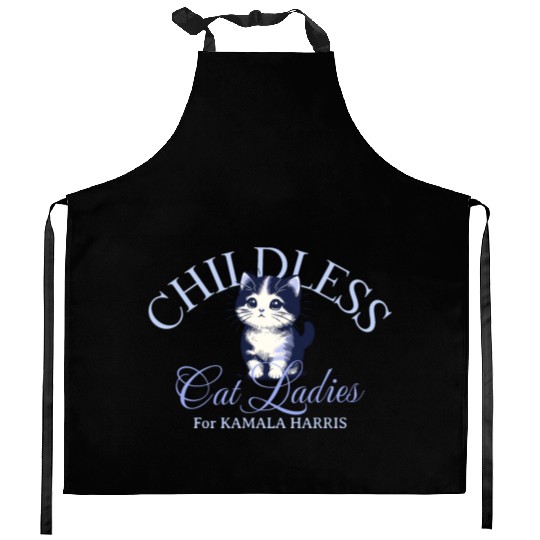 Childless Cat Ladies For Kamala Harris Kitchen Aprons