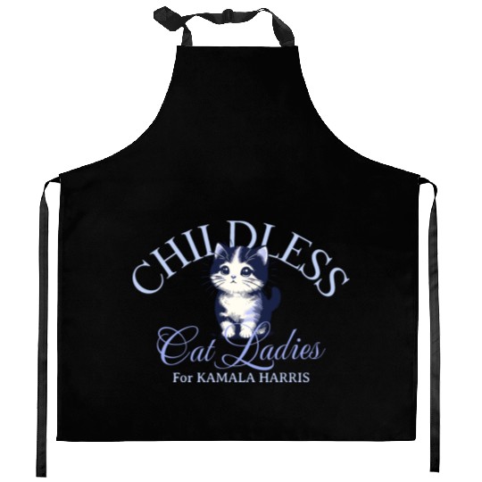 Childless Cat Ladies For Kamala Harris Kitchen Aprons