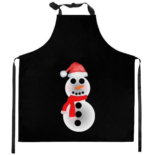 Cute Snowman Kitchen Aprons