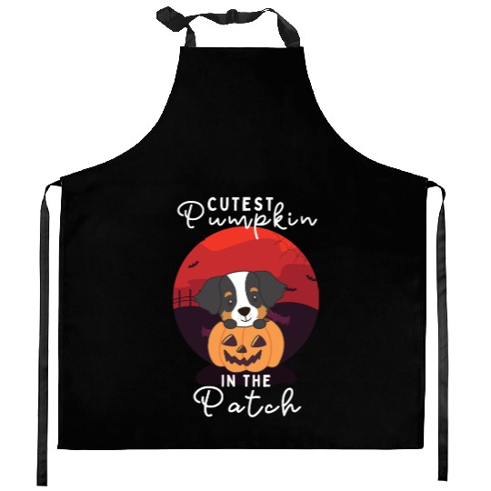Bernese Mountain Dog Cutest Pumpkin In The Patch Kitchen Aprons