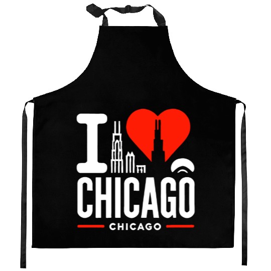 I Love Chicago The Windy City Chi-Town Kitchen Aprons