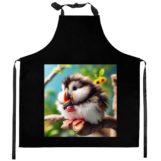The atlantic puffer-hamster Kitchen Aprons