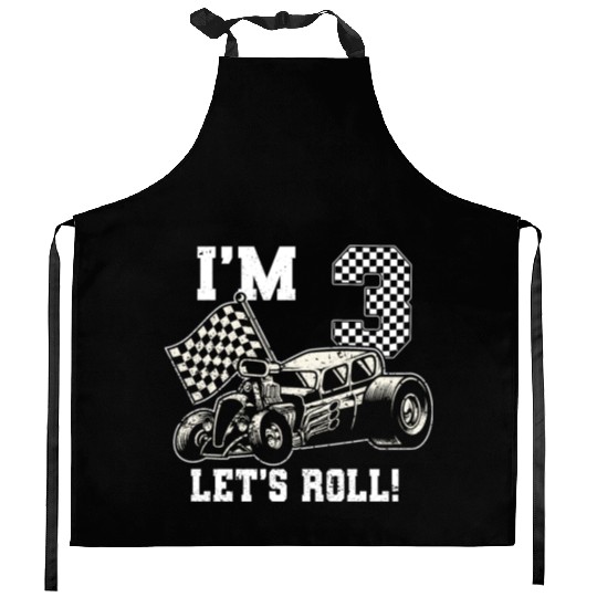 Race Car 3rd Birthday Boy 3 Three Toddler Racing Kitchen Aprons