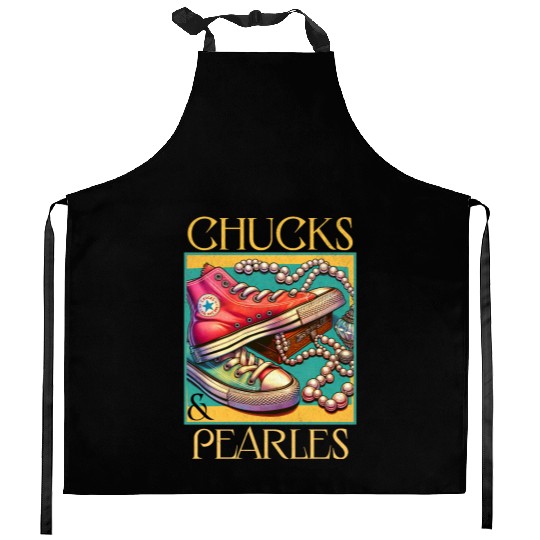 Chucks And Pearls I'M With Her Kamala Kitchen Aprons
