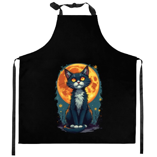 Childless cat lady Kitchen Aprons