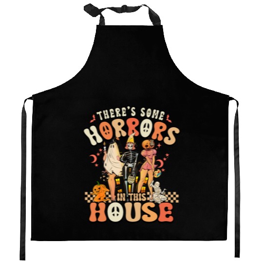 Halloween There's some horrors in this house Kitchen Aprons