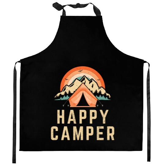 Happy Camper - Camping Lover Kitchen Aprons