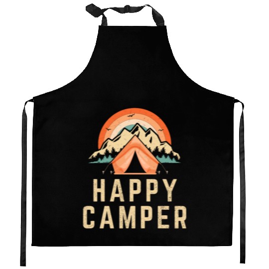 Happy Camper - Camping Lover Kitchen Aprons