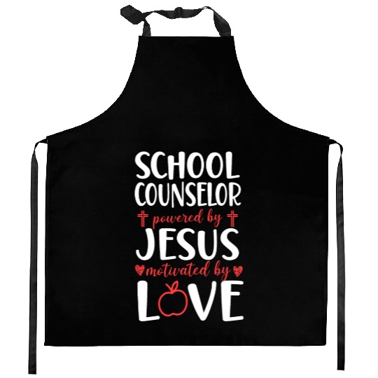 School Counselor Jesus Faith Kitchen Aprons
