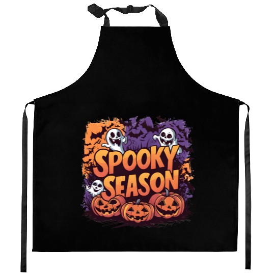 Spooky Season Vibes Kitchen Aprons