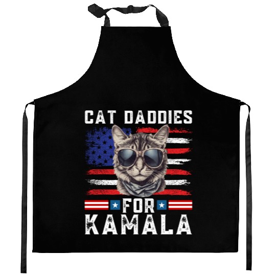 Cat daddies for kamala Harris 2024 Kitchen Aprons