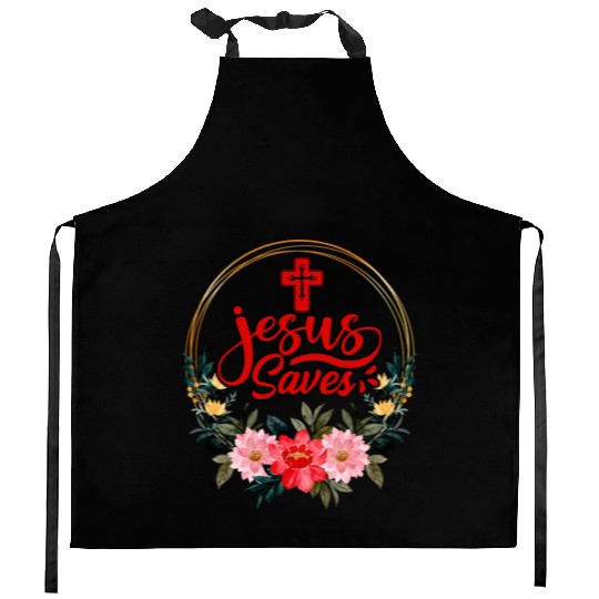 Jesus Saves Bible Text Love Jesus Christian Kitchen Aprons