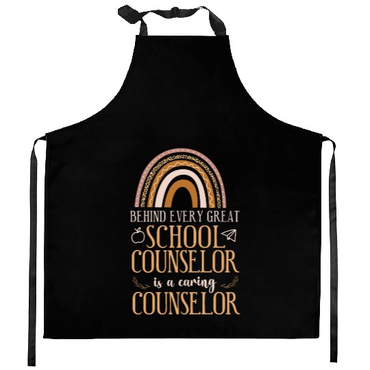 School Counselor Rainbow Behind Kitchen Aprons
