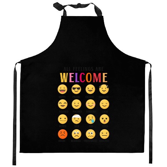 School Counselor All Feelings Are Kitchen Aprons