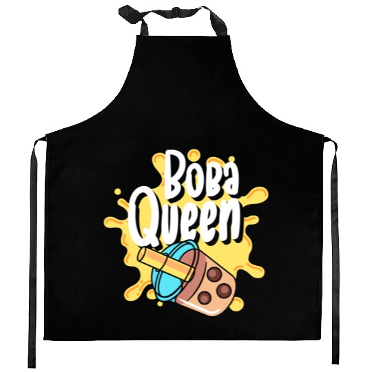 Kawaii Milk Tea Tea Balls Kitchen Aprons