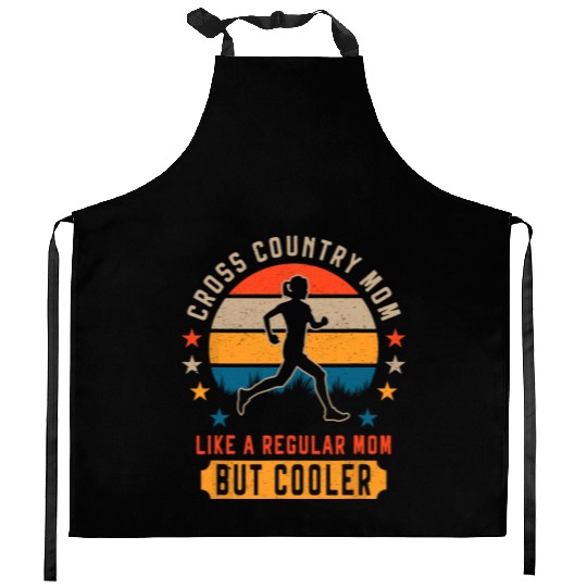 Cross Country Running Mom XC Running and Trail Kitchen Aprons