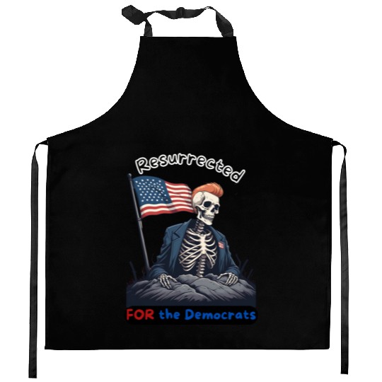 Resurrected For The Democrats Donald Angel of Deat Kitchen Aprons
