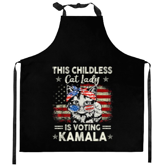 This Childless Cat Lady is Voting Kamala Harris 20 Kitchen Aprons