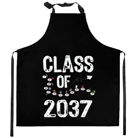 Funny Class of 2037 Grow With Me Back To School Kitchen Aprons