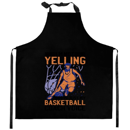 This Is Just My Basketball Coach Voice 2 Kitchen Aprons