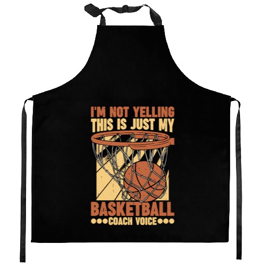 This Is Just My Basketball Coach Voice 1 Kitchen Aprons