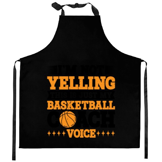 This Is Just My Basketball Coach Voice 3 Kitchen Aprons