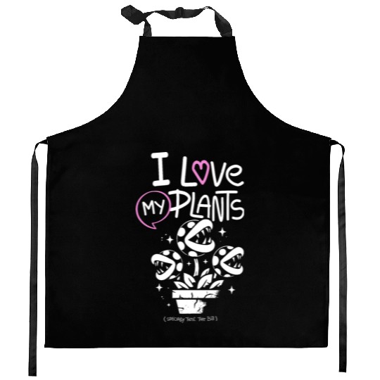 I Love My Plants – Cute Venus Flytrap Plant Lover Kitchen Aprons