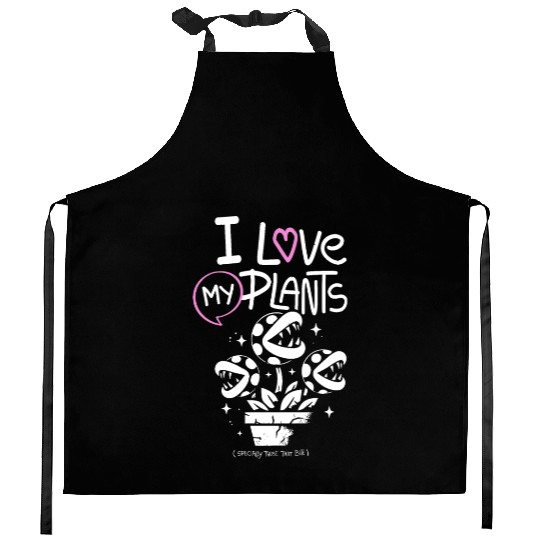 I Love My Plants – Cute Venus Flytrap Plant Lover Kitchen Aprons