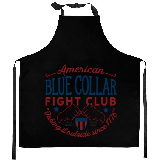 Blue Collar Fight Club Working Class Design Kitchen Aprons