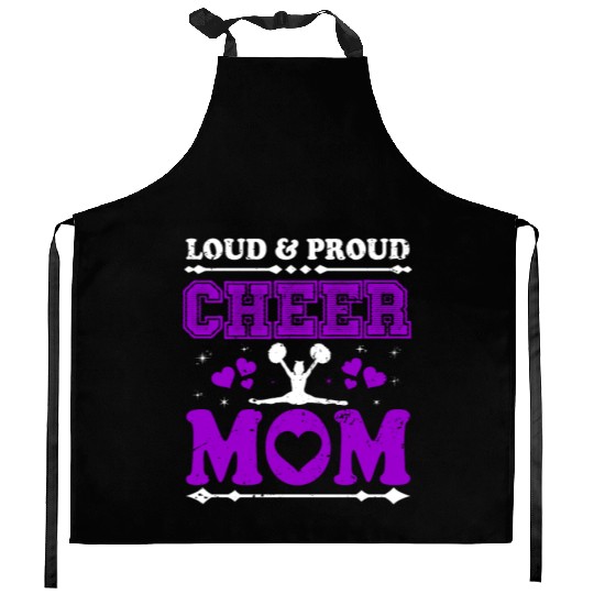 Loud & Proud Cheer Mom Cheerleading Mother's Day Kitchen Aprons