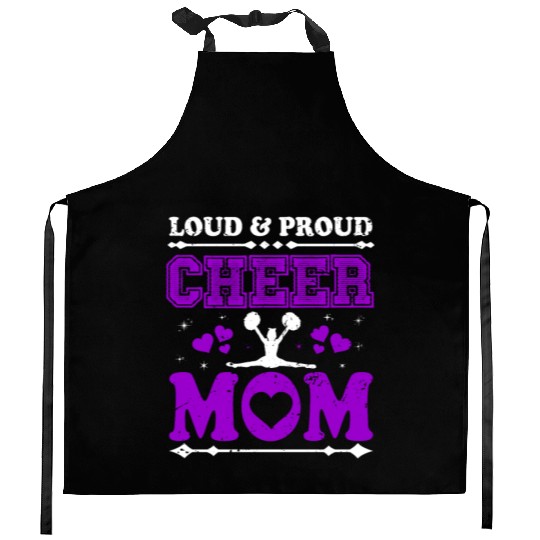 Loud & Proud Cheer Mom Cheerleading Mother's Day Kitchen Aprons