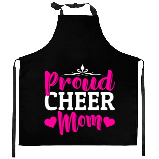 Proud Cheer Mom Cheerleading Mommy Mother's Day Kitchen Aprons