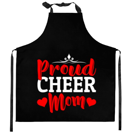 Proud Cheer Mom Cheerleading Mommy Mother's Day Kitchen Aprons