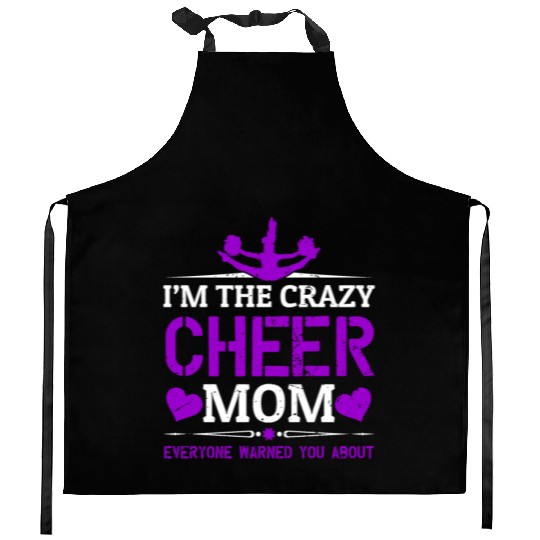 Crazy Cheer Mom Cheerleading Mommy Mother's Day Kitchen Aprons