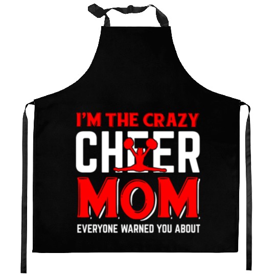 Crazy Cheer Mom Cheerleading Mommy Mother's Day Kitchen Aprons