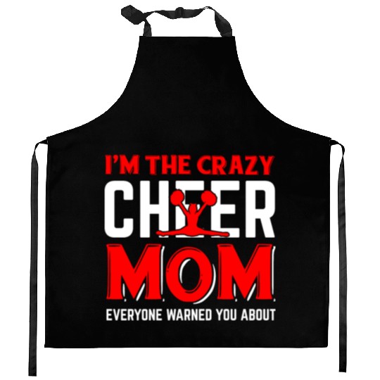 Crazy Cheer Mom Cheerleading Mommy Mother's Day Kitchen Aprons