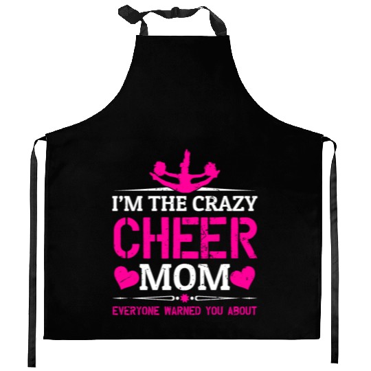 Crazy Cheer Mom Cheerleading Mommy Mother's Day Kitchen Aprons