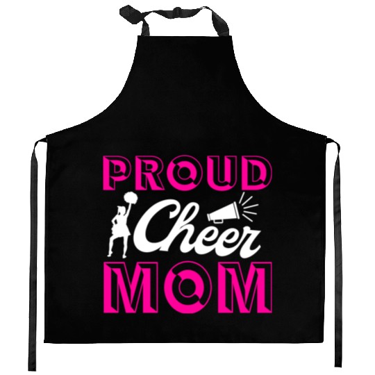 Proud Cheer Mom Cheerleading Mommy Mother's Day Kitchen Aprons