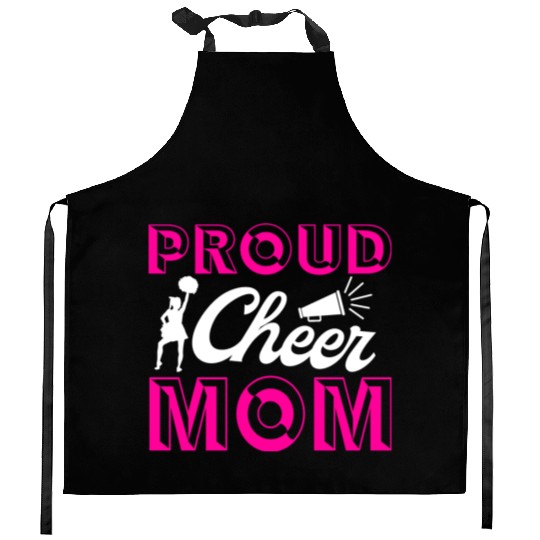 Proud Cheer Mom Cheerleading Mommy Mother's Day Kitchen Aprons