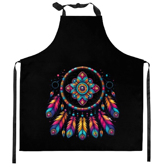 Colorful dream catcher: Protection for good dreams Kitchen Aprons