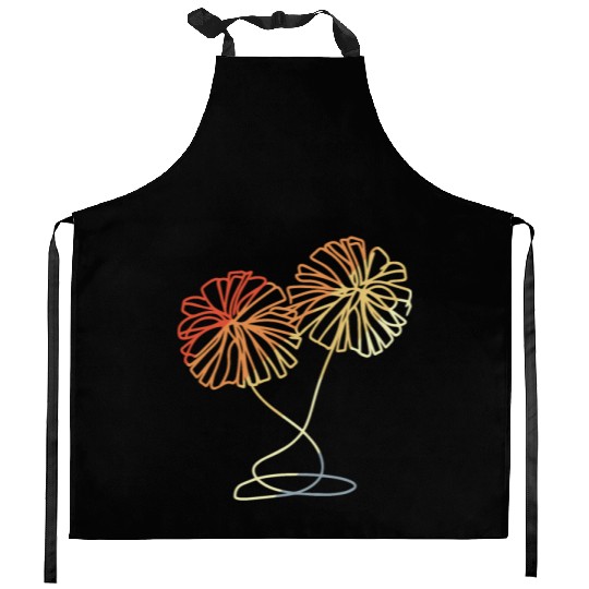 Cheerleading Pom Poms Sketch Kitchen Aprons