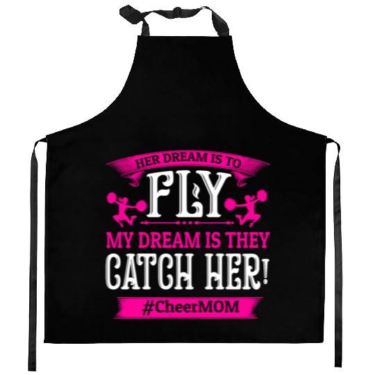 Dream Cheer Mom Cheerleading Mommy Mother's Day Kitchen Aprons