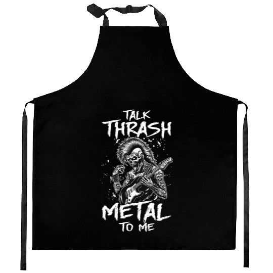 Metalhead Art for Trash Metal Fan Kitchen Aprons