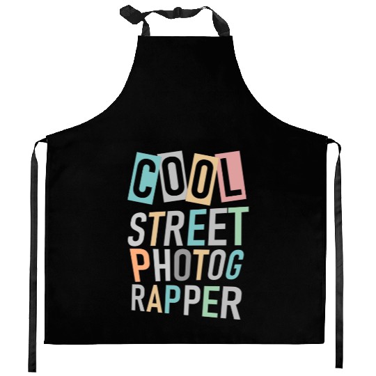 Cool Street Photog Rapper Kitchen Aprons