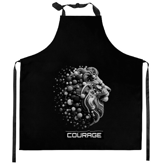 Courageous King: Lion Head Kitchen Aprons