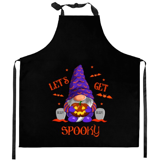 Halloween Gnomes, Happy Halloween Kitchen Aprons