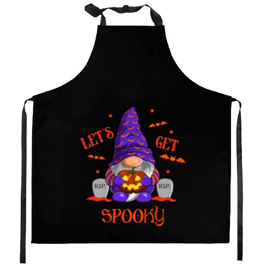 Halloween Gnomes, Happy Halloween Kitchen Aprons