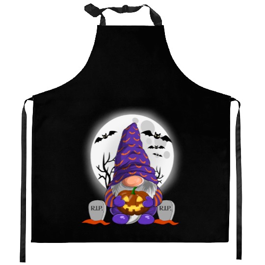Halloween Gnomes, Happy Halloween Kitchen Aprons