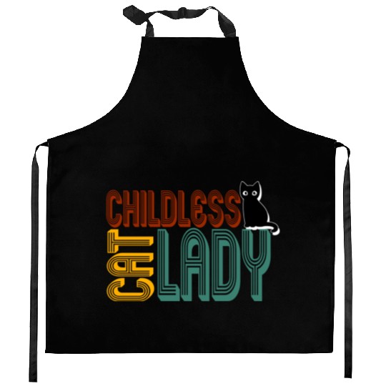 childless cat lady Kamala Harris 2024 Kitchen Aprons