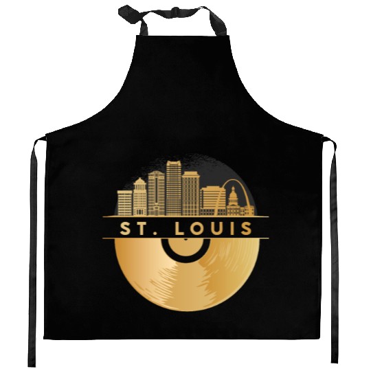 Vinyl-Record-Player Disco-Music Kitchen Aprons